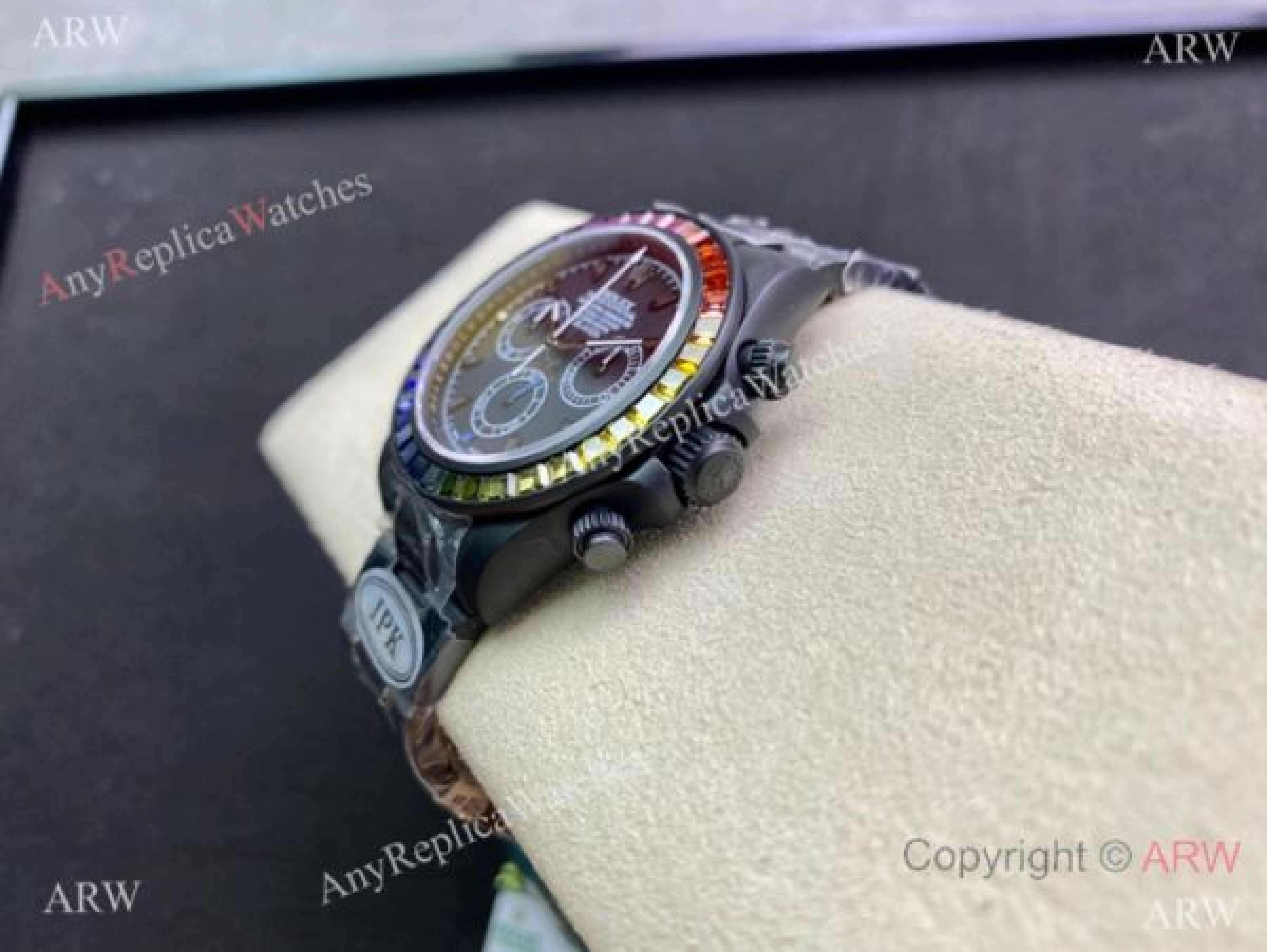 (2022 New) IPK Factory Rolex Blaken Daytona ‘Black Venom’ 7750 Watch DLC Coated 40mm (5)_th.jpg